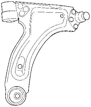 13140038 Opel Wahacz zawieszenia przedniego dolny prawy