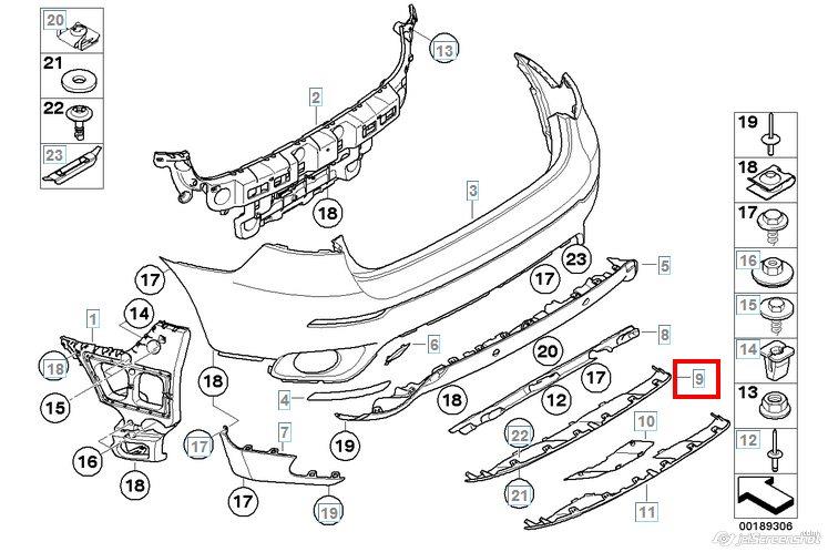 Nakładka na zderzak tylny do BMW X6 (E71)