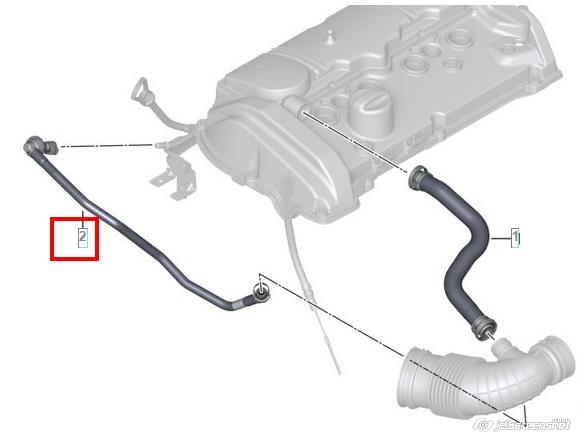 Króciec wentylacji kadłuba (separatora oleju) BMW 11157614690 cena, od 55,40 USD