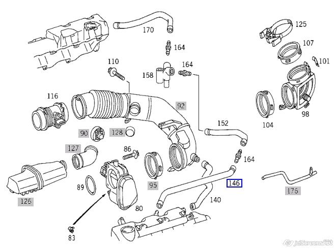 Króciec wentylacji kadłuba (separatora oleju) Mercedes 1120180182 cena, od 9,16 USD