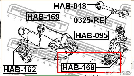 Silentblock czopu tylnego Honda CR-V (RE)