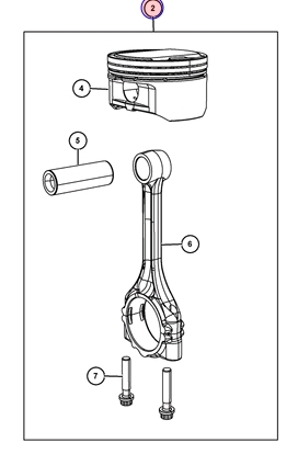 Tłok, komplet do jednego cylindru, STD Chrysler 05184347AG cena, od 23,53 USD