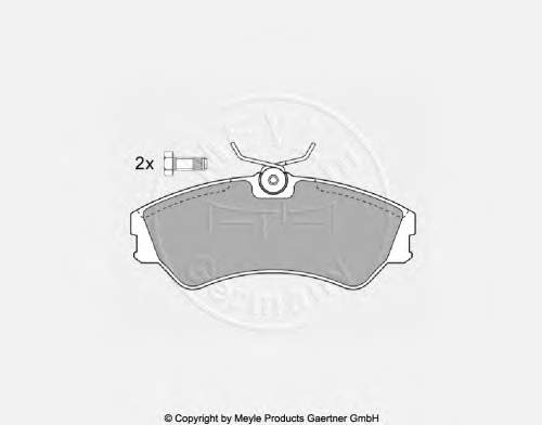 Klocki hamulcowe przednie tarczowe VAG 701698151C cena, od 27,14 USD