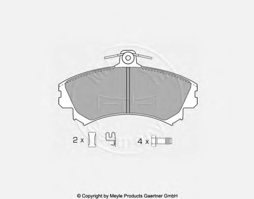 Klocki hamulcowe przednie tarczowe Mitsubishi MR235557 cena, od 23,41 USD