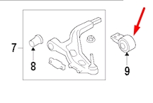 BB5Z3C339A Ford silentblock przedniego wahacza dolnego