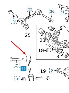 Drążek podłużny zawieszenia tylnego Ford Explorer (U5)