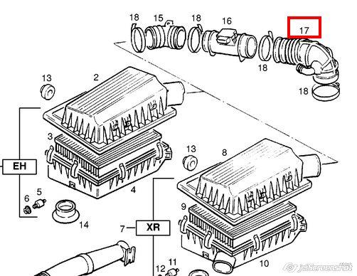 Przewód powietrzny Opel Calibra