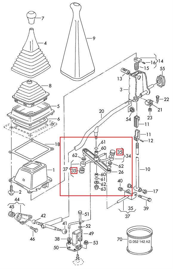 1131500900 JP Group Tuleja mechanizmu zmiany biegów