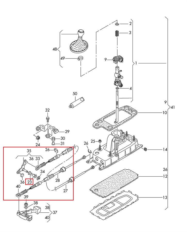 1J0711067L VAG tuleja mechanizmu zmiany biegów