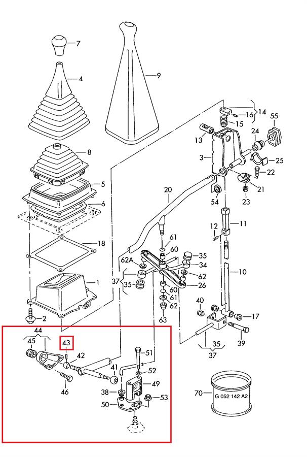 1131400300 JP Group Tuleja mechanizmu zmiany biegów