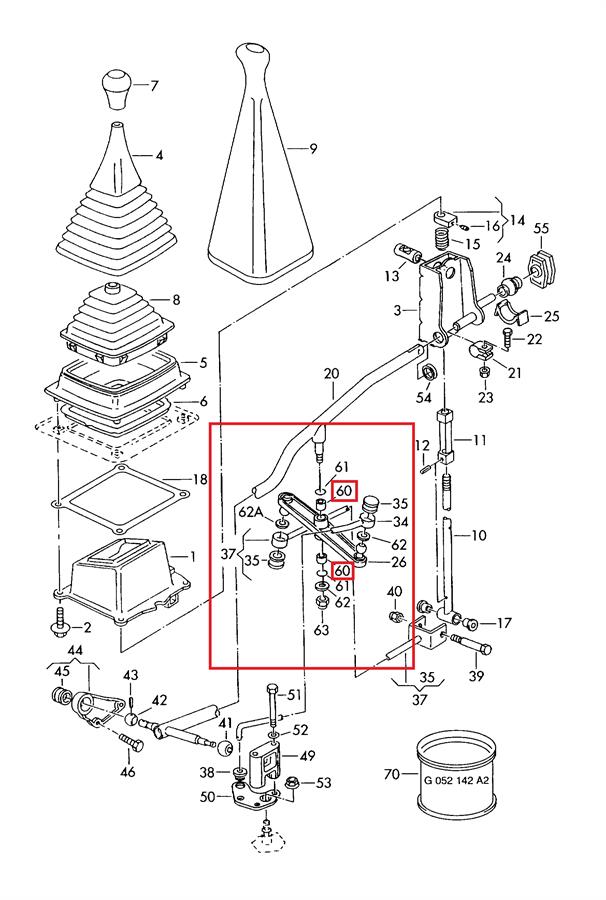 Tuleja mechanizmu zmiany biegów VAG 701711164 cena, od 1,57 USD