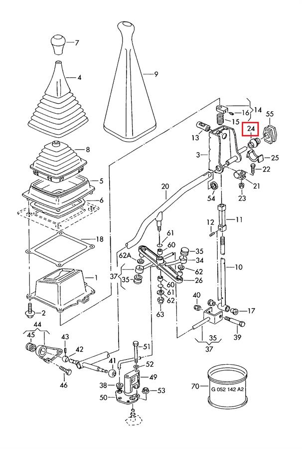 1131501200 JP Group Tuleja mechanizmu zmiany biegów