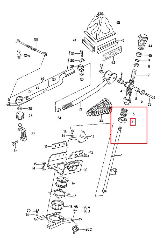 Dźwignia zmiany biegów Audi A6 (4A, C4)