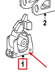 1236137150 Toyota Poduszka (podpora) silnika przednia