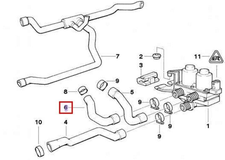 64211394292 BMW przewód (króciec układu chłodzenia)