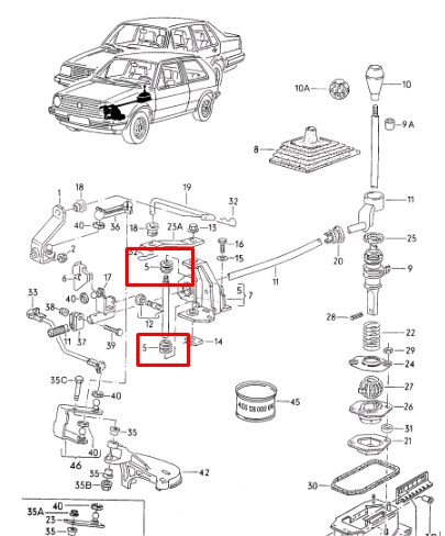 Tuleja mechanizmu zmiany biegów VAG 171711067B cena, od 1,57 USD