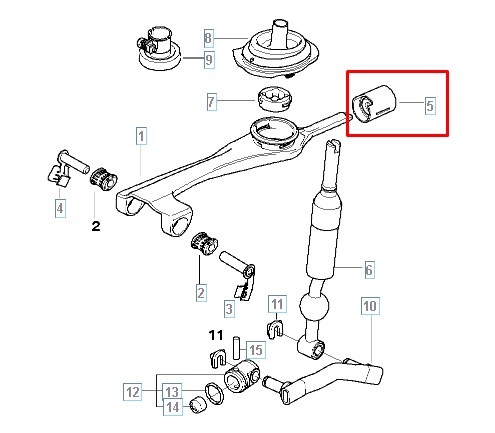 Tuleja mechanizmu zmiany biegów do BMW X1 (E84)