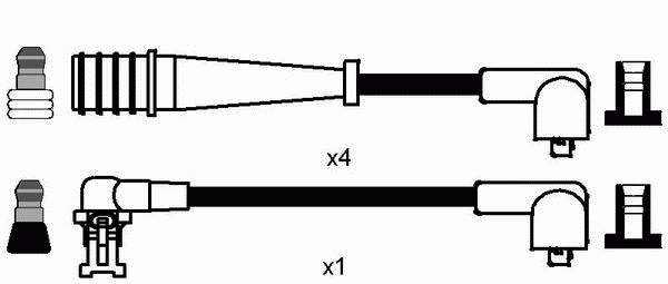 Zestaw przewodów wysokiego napięcia Renault 18 (134)