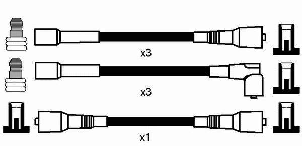 Zestaw przewodów wysokiego napięcia Opel Senator 29