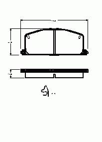 Klocki hamulcowe przednie tarczowe Toyota Camry (V2)