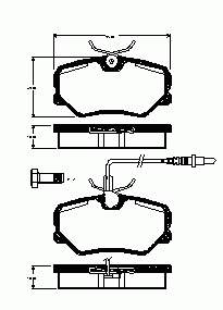 425270 Peugeot/Citroen Klocki hamulcowe przednie tarczowe