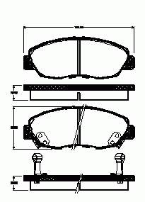 Klocki hamulcowe przednie tarczowe Honda 45022SM4A00 cena, od 27,53 USD