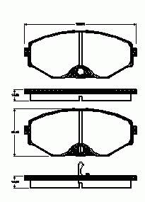 410600P693 Nissan/Infiniti klocki hamulcowe przednie tarczowe