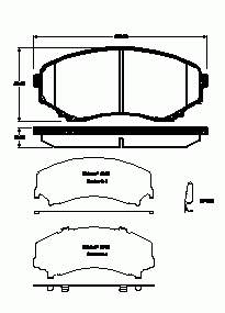 4605B541 Mitsubishi Klocki hamulcowe przednie tarczowe