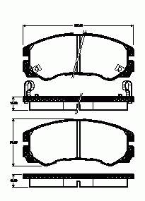 Klocki hamulcowe przednie tarczowe Isuzu 8971138880 cena, od 28,74 USD