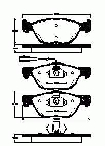 Do koszyka 9951217 Fiat/Alfa/Lancia Klocki hamulcowe przednie tarczowe