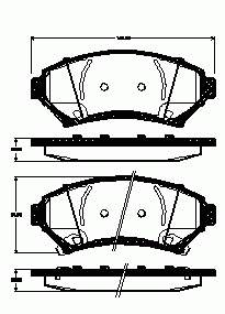 1605067 Opel Klocki hamulcowe przednie tarczowe