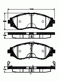 Klocki hamulcowe przednie tarczowe General Motors 96245178 cena, od 26,62 USD