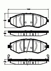 96391891 General Motors klocki hamulcowe przednie tarczowe