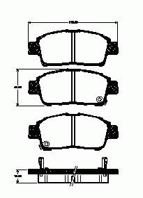 Klocki hamulcowe przednie tarczowe Toyota 446552140 cena, od 15,20 USD