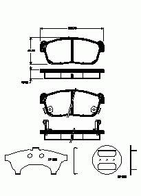 Klocki hamulcowe przednie tarczowe Suzuki 5581076A01 cena, od 23,18 USD