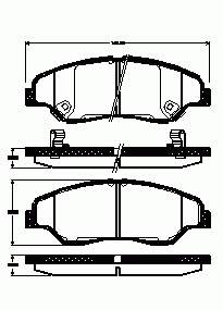0K0453323Z Hyundai/Kia Klocki hamulcowe przednie tarczowe