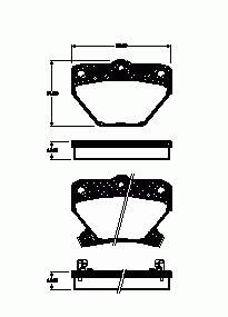Okładziny (klocki) do hamulców tarczowych tylne Toyota 0446652030 cena, od 16,73 USD