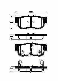 583023KA51 Hyundai/Kia okładziny (klocki do hamulców tarczowych tylne)