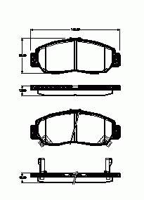 Do koszyka 45022SDBA10 Honda Klocki hamulcowe przednie tarczowe