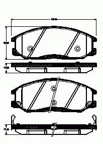 581013AA30 Hyundai/Kia Klocki hamulcowe przednie tarczowe