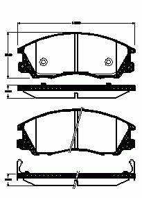 58101H1A10 Hyundai/Kia Klocki hamulcowe przednie tarczowe