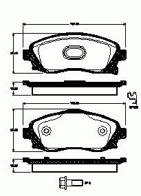 Klocki hamulcowe przednie tarczowe Opel 93176114 cena, od 24,42 USD