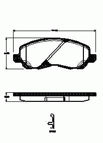 Klocki hamulcowe przednie tarczowe Mitsubishi MZ690348 cena, od 26,12 USD