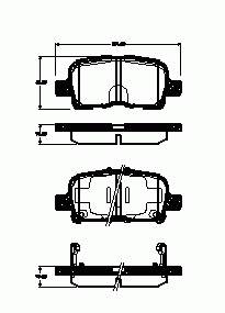 Okładziny (klocki) do hamulców tarczowych tylne Honda 43022S3VA02 cena, od 42,77 USD