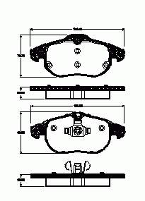 Klocki hamulcowe przednie tarczowe Saab 9-3 (YS3F)