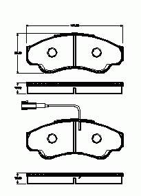 Klocki hamulcowe przednie tarczowe Peugeot/Citroen 425459 cena, od 27,90 USD
