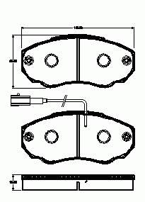 Klocki hamulcowe przednie tarczowe Peugeot/Citroen 425458 cena, od 26,48 USD