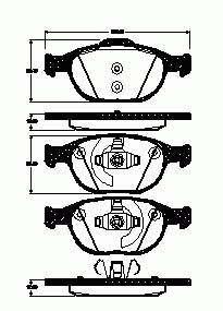 2M5V2K021AA Ford klocki hamulcowe przednie tarczowe