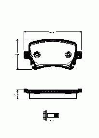 Okładziny (klocki) do hamulców tarczowych tylne Volkswagen Jetta 3 (1K2)