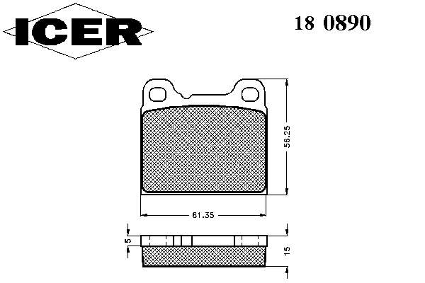 180890 Icer okładziny (klocki do hamulców tarczowych tylne)